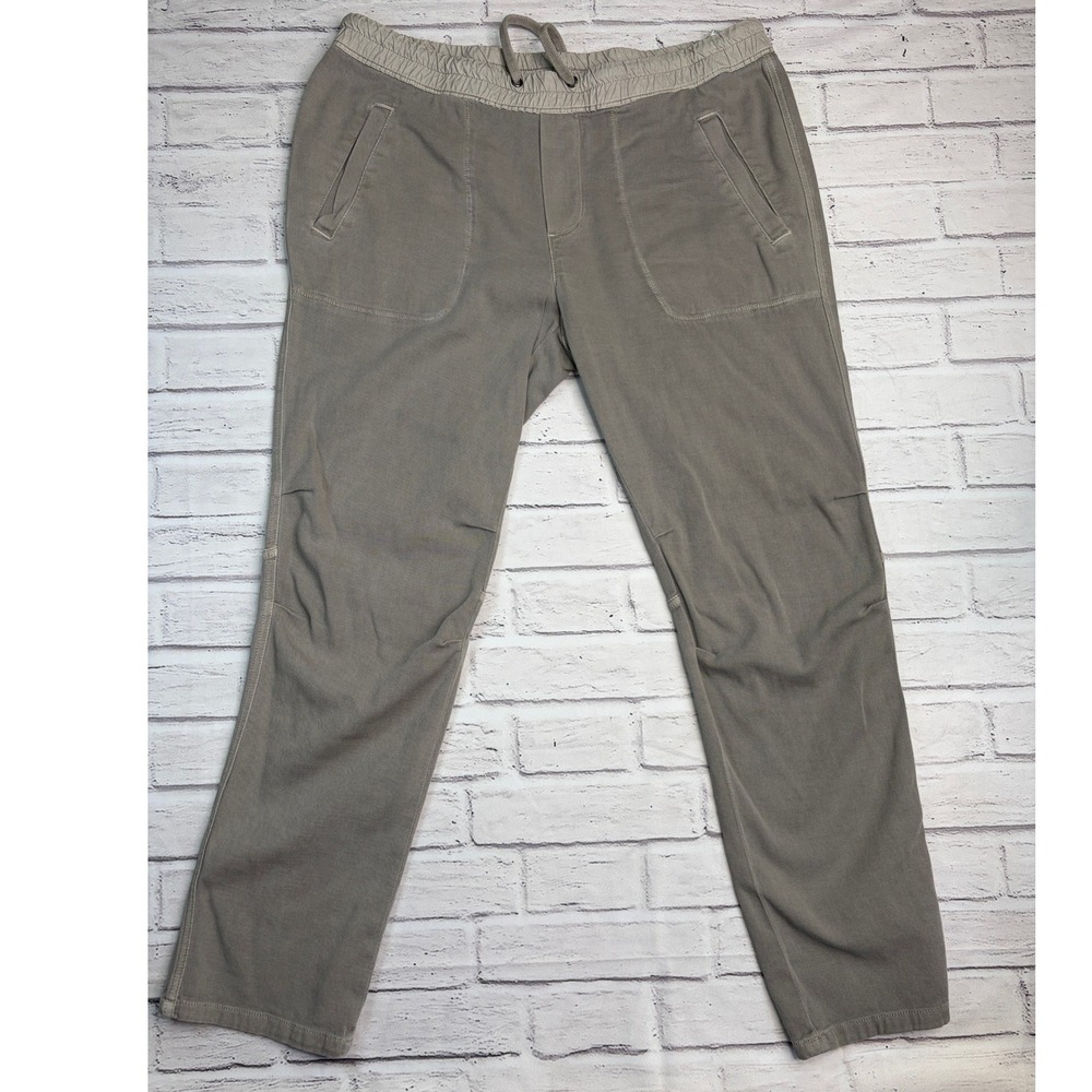James Perse Standard Taupe Utility Pants Elastic Waist Size 4 Cotton Modal Blend